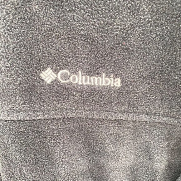 Columbia Black Full Zip Fleece Jacket Men’s Size L - Picture 2 of 8
